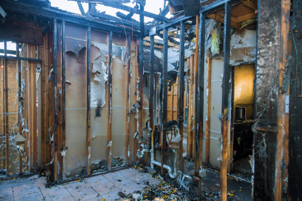 Professional Fire Damage Restoration technician working in Joint Base Mdl, NJ